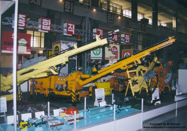 Pyongyang, Three Revolution Exhibition: drill rigs.