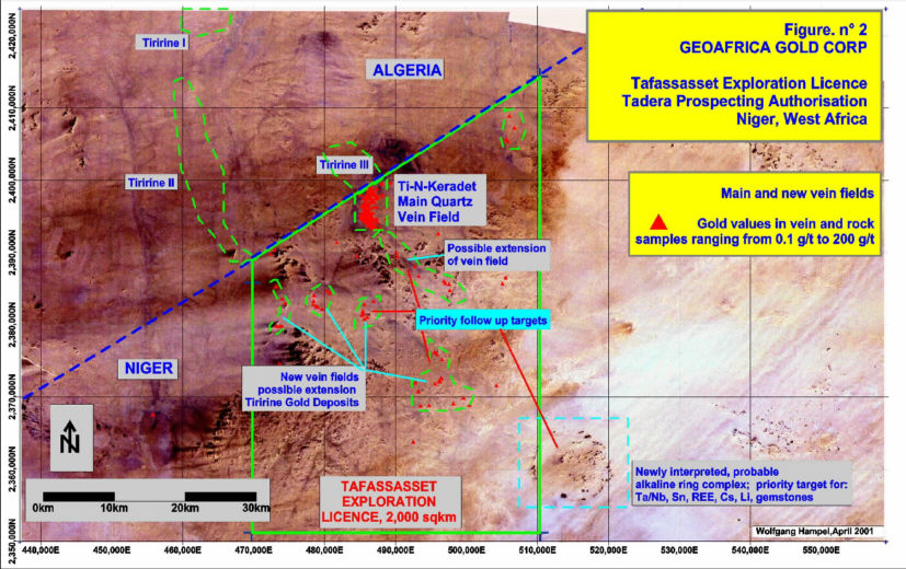 Landsat image border region Algeria-Niger